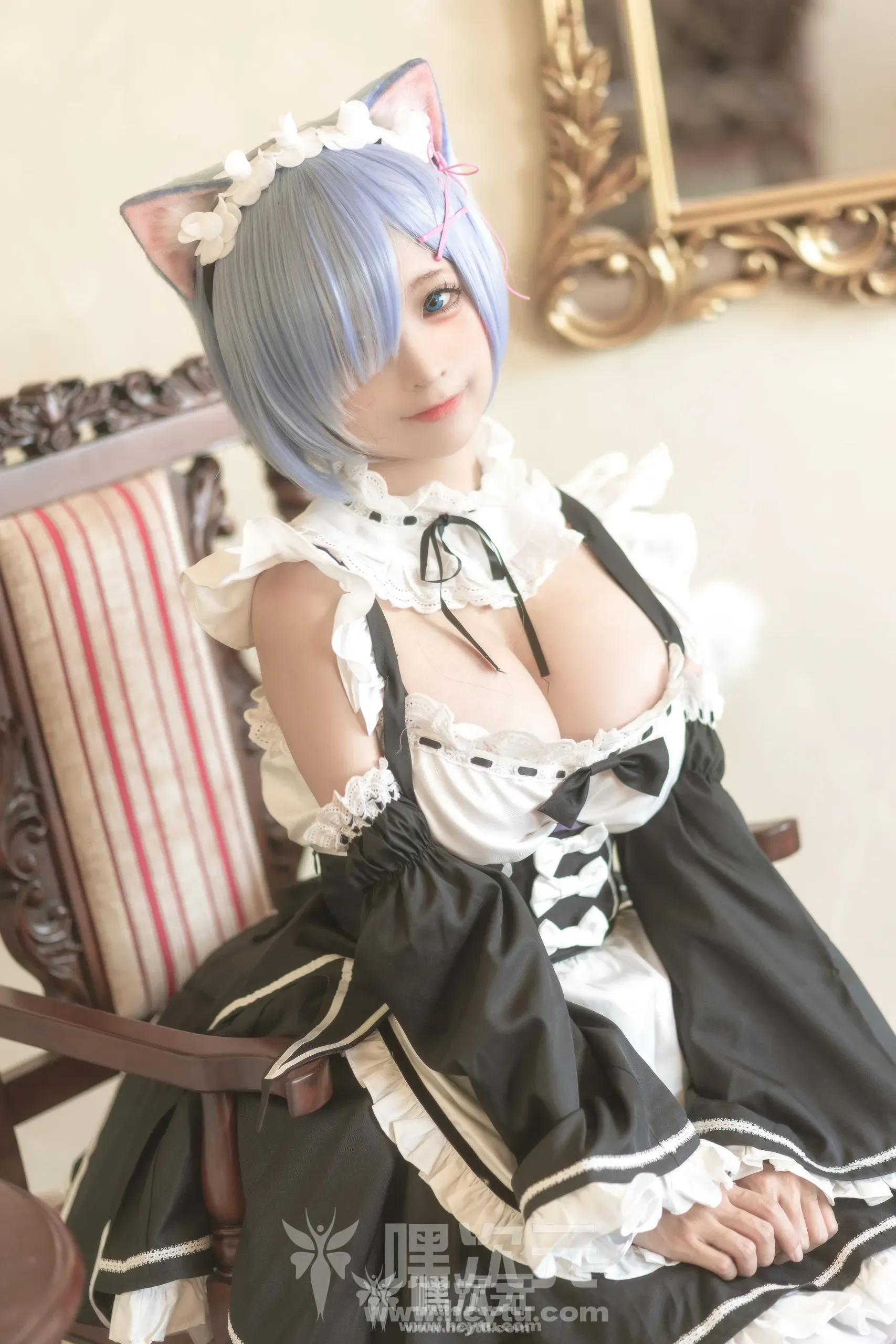 蠢沫沫 – 猫耳雷姆写真图片-嘿次元