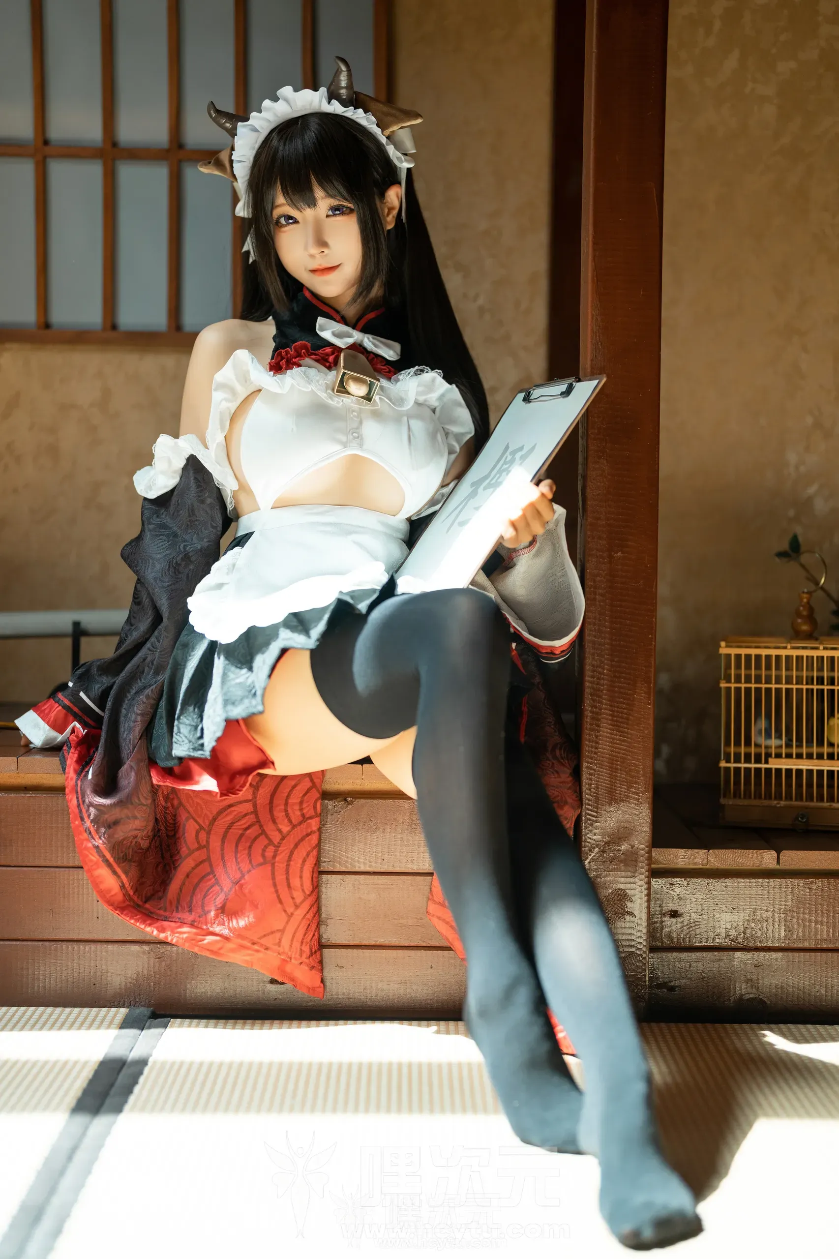 蠢沫沫 牛牛女仆 美女写真图片-嘿次元