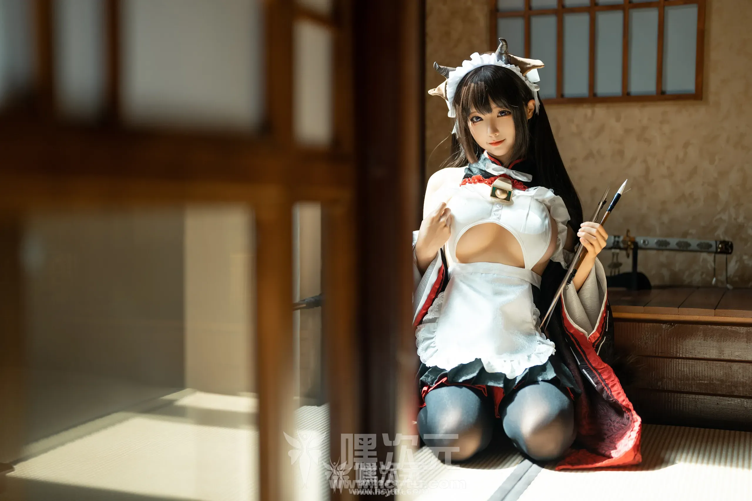 蠢沫沫 牛牛女仆 美女写真图片欣赏