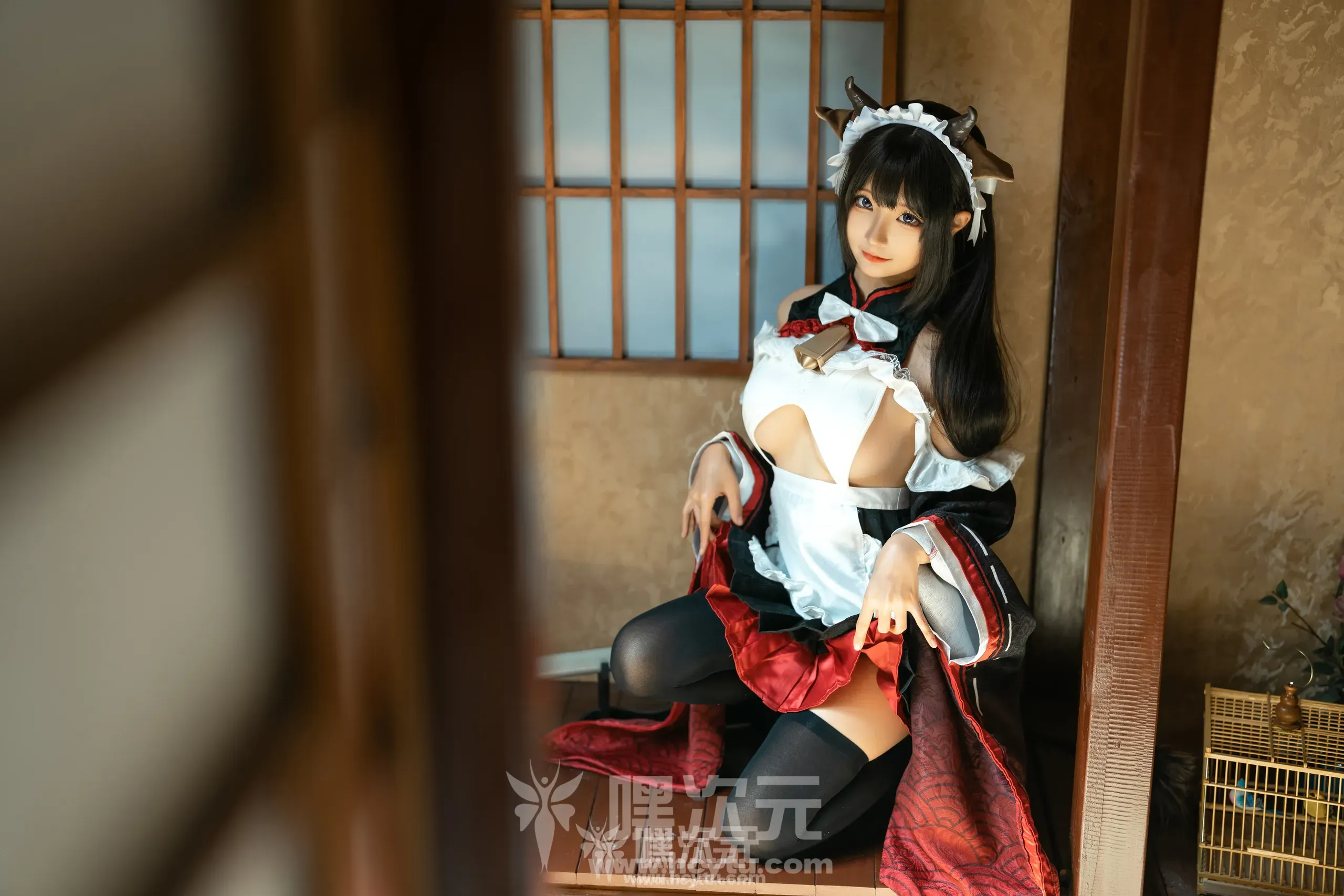 蠢沫沫 牛牛女仆 美女写真图片欣赏