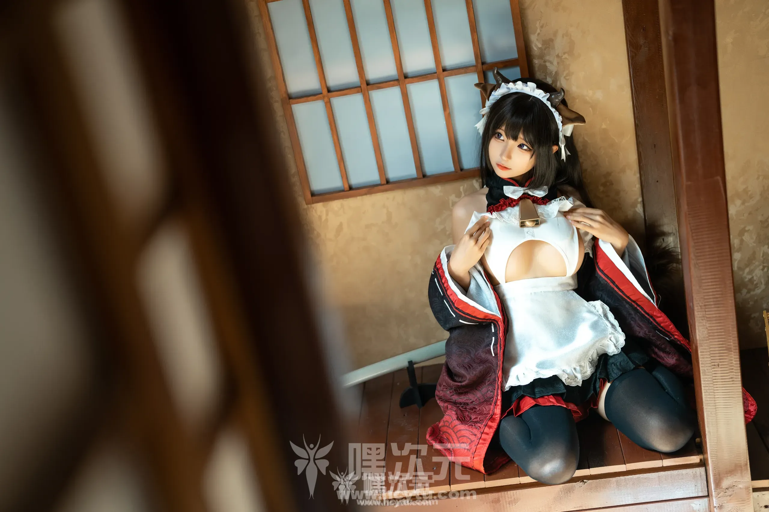 蠢沫沫 牛牛女仆 美女写真图片欣赏