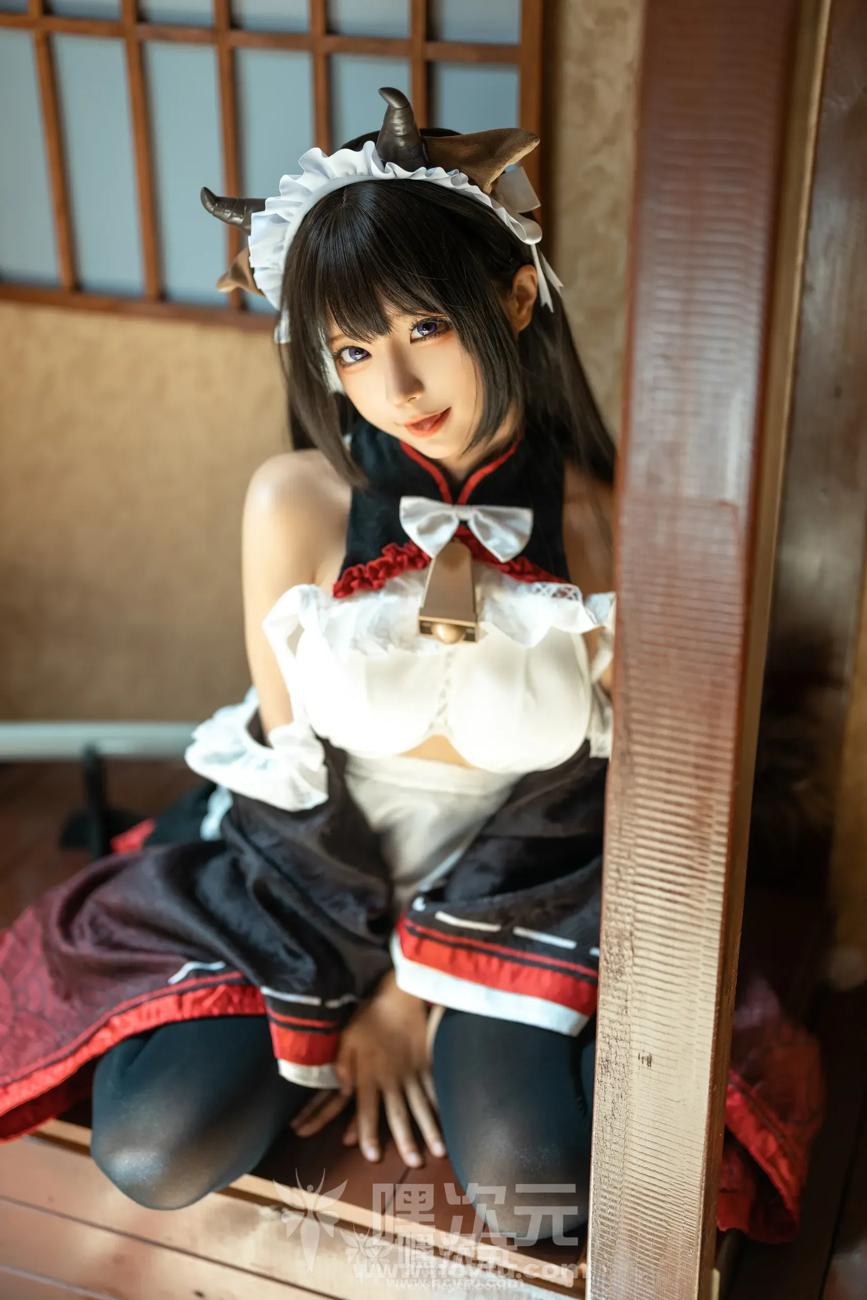 蠢沫沫 牛牛女仆 美女写真图片欣赏
