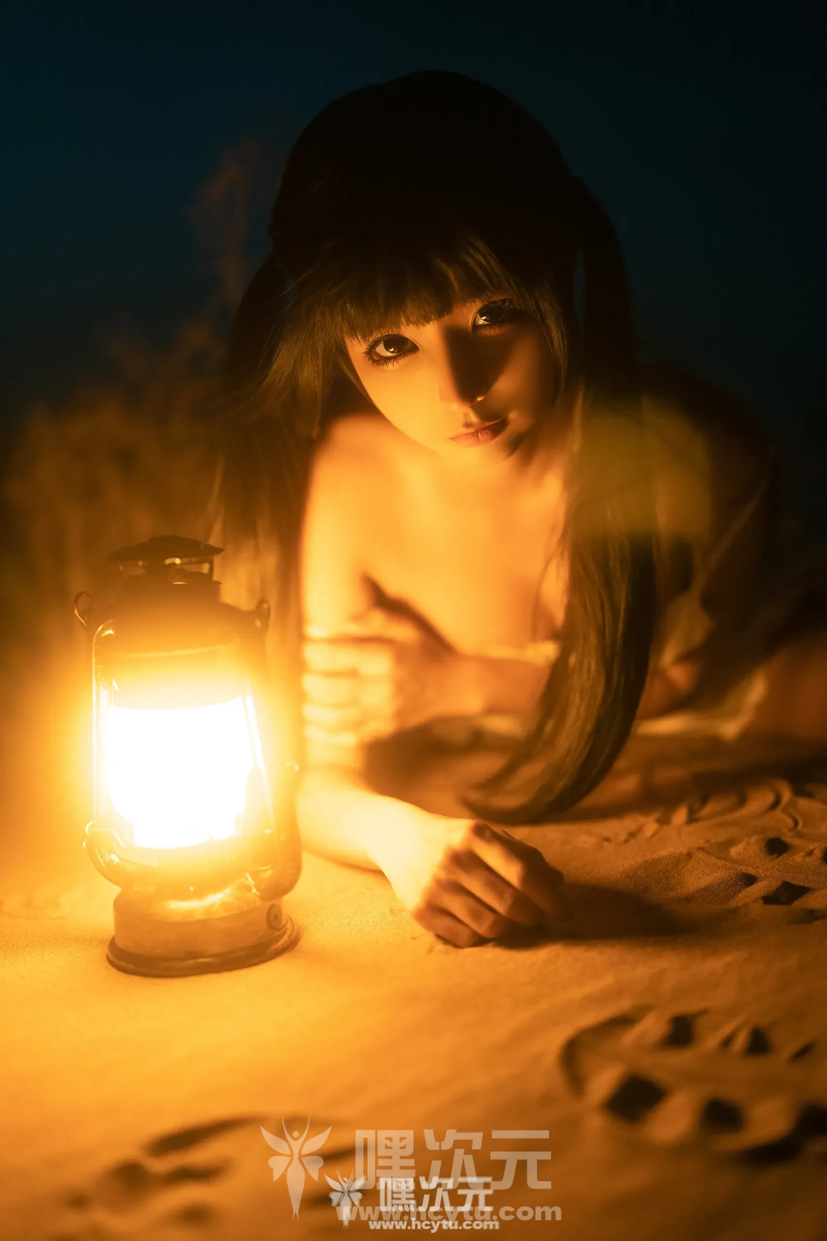 蠢沫沫 海岸昏灯 美女写真图片欣赏
